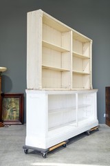 Antique Mercantile General Store Display Apothecary Cabinet Bar white Counter