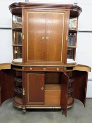Incredible Mahogany Signed Francois Linke Directoire China Cabinet