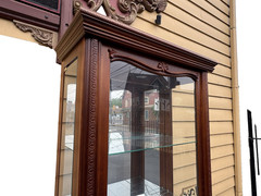 66688 Fancy 4 Door Side Loading Mahogany Curio China Cabinet