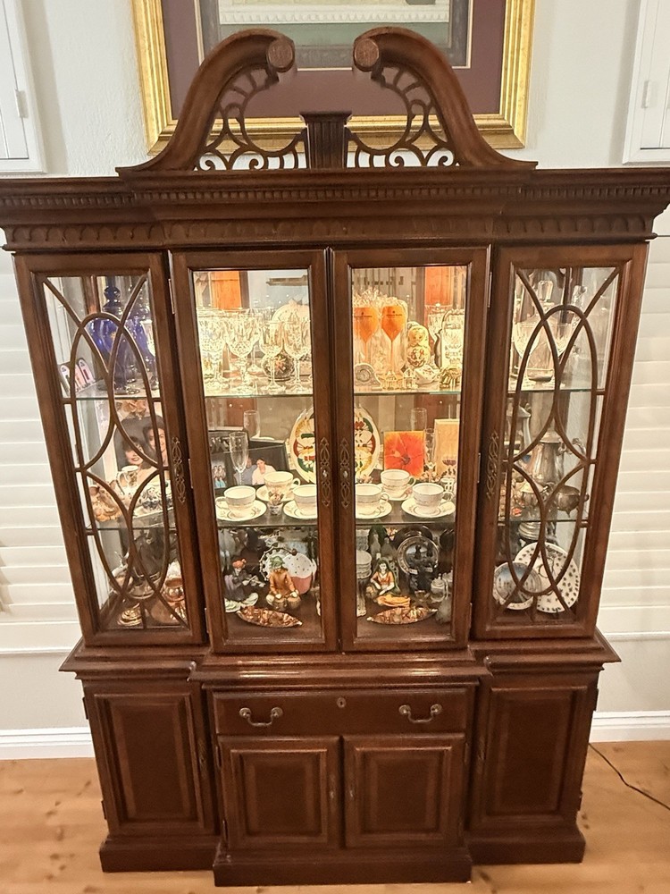 vintage hutch cabinet