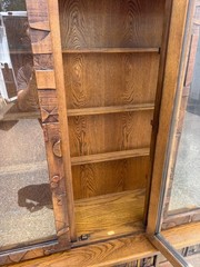Lane ‘Pueblo’ Brutalist Oak China Cabinet