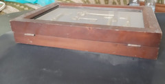 key cabinet wooden box storage vintage glass key collage door