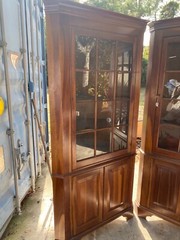 Vintage Pair of Cherry Hinkle Harris Corner Cupboards