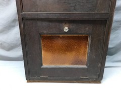 VTG Oak Double Door Bookcase Doctors Medicine Cabinet 20×43 Old 1502-25B