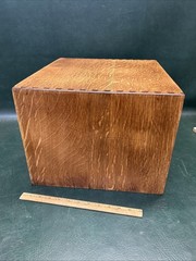 Antique Wagemaker Dovetailed Quarter Sawn Oak 4 Drawer Library Card Cabinet