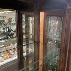 VTG 1950s MCM American of Martinsville Solid Mahogany Curio Display Cabinet 89″H