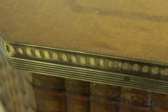 L33328EC: THEODORE ALEXANDER Octogonal Leather Bookspline Bar Cabinet