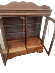 66547 BROYHILL China Cabinet Bookcase Curio w/ 4 Drawers and Plate Glass Shelves