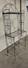 🔥 Vintage French Bakers Rack 3 Tier Scrolling Wrought Iron