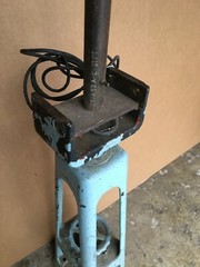 VTG Steampunk Industrial House Shop Garage Jack Floor Lamp Old Blue 349-26B