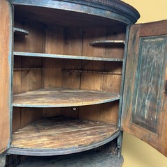 Large Corner Cabinet Arched Front Circa 1800’s