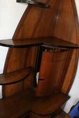 Original Vintage Art Deco Corner Hutch made in Brooklyn, NY from the 1930s