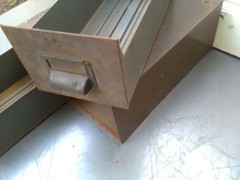 Vintage 2 Drawer Index Card File Cabinet, Unbranded
