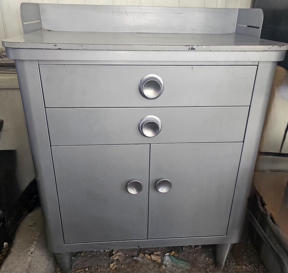 Vintage HAMILTON Medical cabinet Art Deco steel small industrial