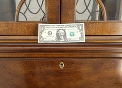 Henredon Large 78″ Wide Mahogany Breakfront MINT