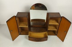 Art Deco Double Antique Hanging Medicine Apothecary Cabinet Kitchen Bathroom Sha