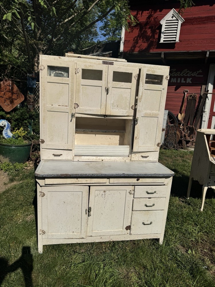 Antique Hooser Style Cabinet Kitchen Cabinet 48”x69”x26” Local Pick Up