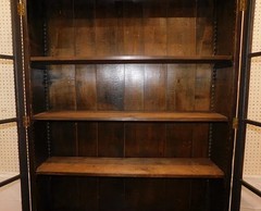 Antique Two Piece Painted Pine Step Back Cupboard
