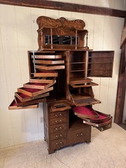 Antique Oak Harvard Co. Dental Cabinet #46X