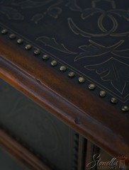 L69701: THEODORE ALEXANDER Embossed Bronze Surface 1 Door Cabinet