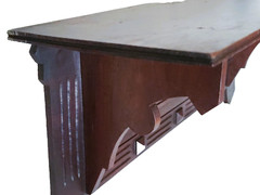 Clock Wall SHELF, c1890 Aesthetic Victorian, Solid Walnut, Ebonized Panels, 24″w
