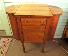 Solid Walnut Sewing & Knitting Cabinet Martha Washington Professionally Restored