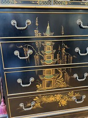 Vintage Chinoiserie China Cabinet by Union National