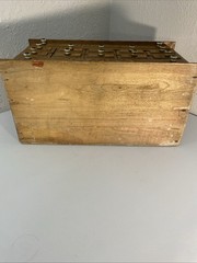 Vintage Crowley’s Needles Wood Cabinet – Antique 12 Drawer Cabinet