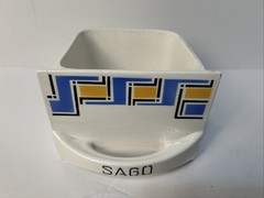 Dutch Delft Sago Spice Cabinet Labeled Drawer Antique Replacement White/Blue