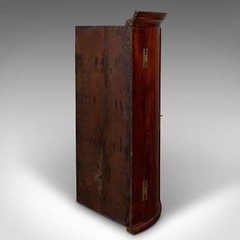 Antique Bow Front Corner Cabinet, English, Wall Cupboard, Georgian, Circa 1770