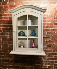 Wall Mount/Stand Curio Spice Trinket Cabinet Apothecary Shelf Cottage 20x15x6