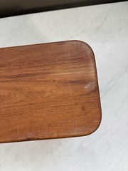 Vintage Kalmar Teak Wood Tambour Door Cabinet Wall Mount or Tabletop MCM Storage