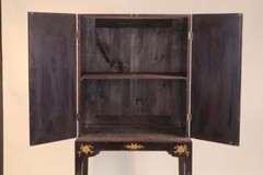 Antique George III Style Chinoiserie Two Door Chest On Stand
