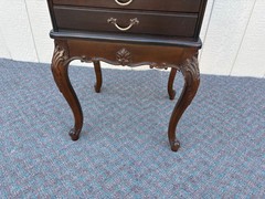 67863 Antique Mahogany Sheet Music Cabinet with Carved Cabriole Legs