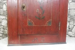 Antique Wooden Wall Cabinet Hanging Cabinet Bathroom Cabinet 1860