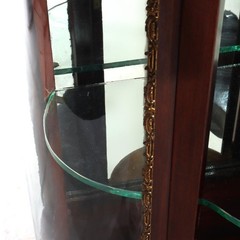 French Mahogany & Ormolu Vitrine With Vernis Martin Panels c1890