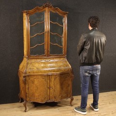 Trumeau wood furniture living room cabinet vitrine 20th century antique style