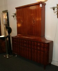 Paolo Buffa Rosewood Mahogany Inlay Cabinet by Giuseppe Anzani, Italy, 1948