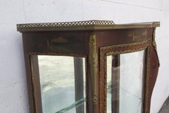French Late 1800s Hand Painted Vitrine Display Curio Cabinet Cupboard 6078