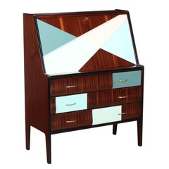 Vintage Cabinet Prisma Collection Laminate Brass 1950s-60s Original