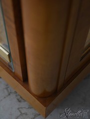 70889: HICKORY WHITE Genesis Collection Biedermeier Curio Cabinet