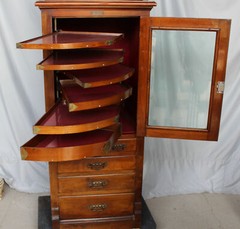 Antique Walnut Dental Storage Cabinet – Harvard Company –