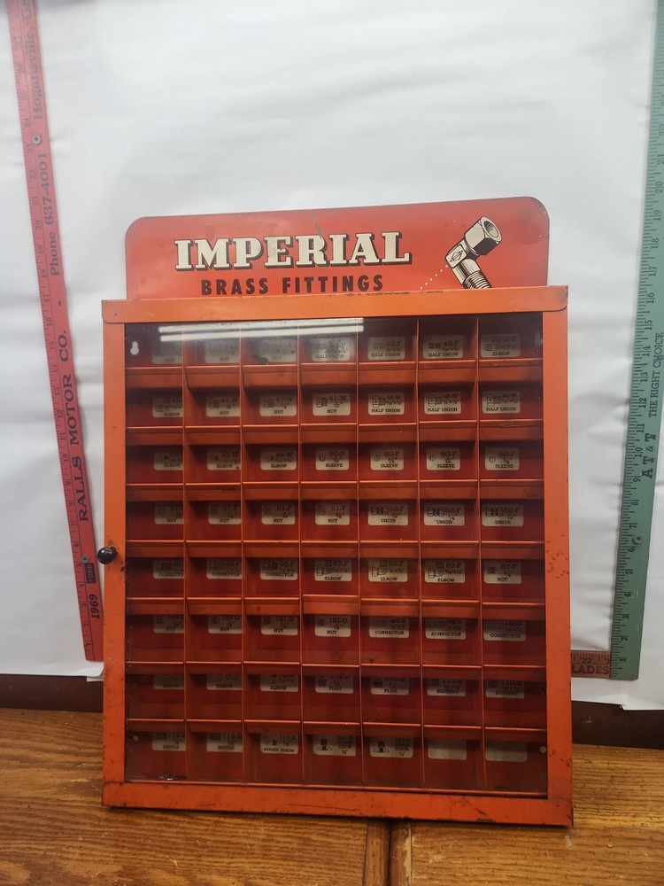Antique Imperial Brass Fitting Organizer Retail Case