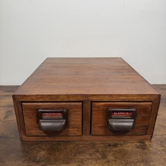 Antique Globe Wernicke Police Library Card Catalog File Cabinet 2 drawer – RARE