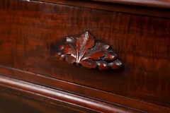 Antique English Victorian Small Pair Mahogany Bedsides Locker Tables Nightstands