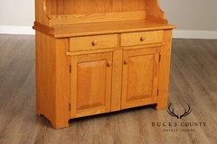 Hunt Country Furniture Oak Step Back Hutch China Cabinet