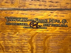 Antique Yawman & Erbe Wood File Box 20″ x 13″ x 11″