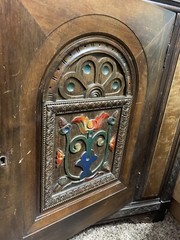 Antique Vintage Hand Painted Liquor Cabinet