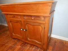 antique dry sink cabinet Dovetailed Sink w Folding Cover 1800’s