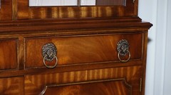 BEVAN FUNNEL GEORGIAN STYLE DISPLAY CABINET BOOKCASE GLASS SHELVES AND LIGHTS